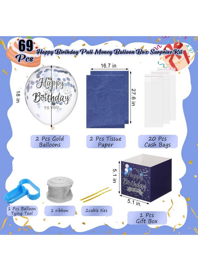 Sumind Pull Money Balloon Box for Cash Birthday Funny Money Balloon Surprise Kit Pull out Cash Holder Gift Box Birthday to You Surprise Gifts for Women Mother Girlfriend Wife(Novelty Style) - Image 2