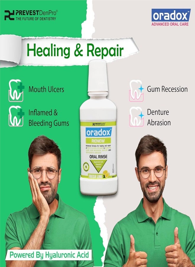 Oradox Renew Oral Rinse | Mouth Wash | Advanced Formula for Healing & Repair of Mouth Ulcers | Inflamed & Bleeding Gums | Gum recession | Denture & Orthodontic Abrasion | 100ML - Image 4