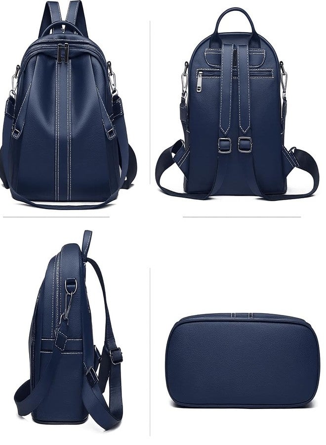 MUCHOVA Stylish Women Backpack | Lightweight Casual College Backpack | Spacious Multi-Pocket Backpack for Office Travel & College (Blue) - Image 5