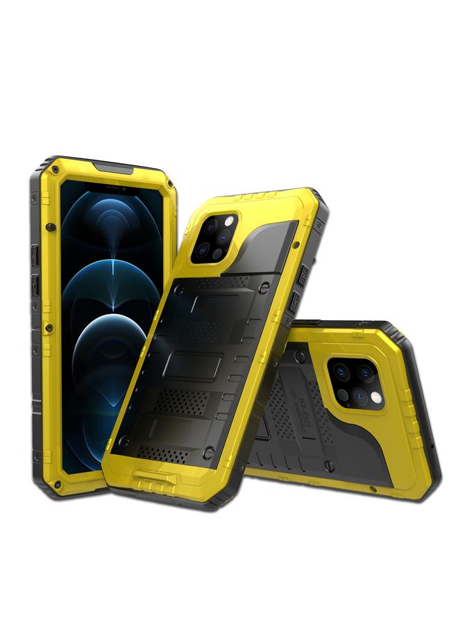 اس-توب جراب لهاتف iPhone 12 Pro Max مصنوع من المعدن والسيليكون مع واقي شاشة - Image 1