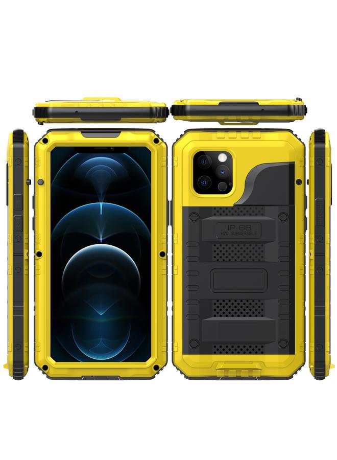 اس-توب جراب لهاتف iPhone 12 Pro Max مصنوع من المعدن والسيليكون مع واقي شاشة - Image 2