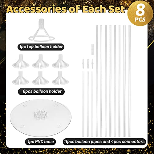 JOYYPOP 8 Sets Balloon Stand Kit For Table Balloon Sticks with Base Birthday Graduation Party Decorations Wedding - Image 5