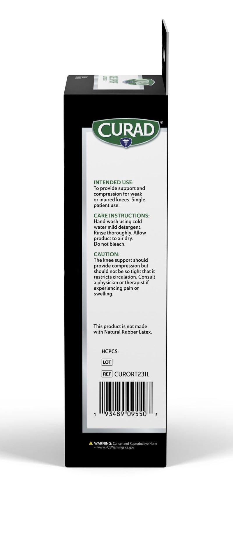 Medline CURAD Knee Support for Men & Women  Elastic  Pull-Over  Knee Brance for Running Knee Pain  Workout Sports Knee Brace  Black  Large - Image 2