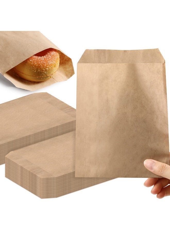 Eersida 500 Pack Kraft Paper Bags Treat Bags Mini Paper Bags Small Flat Favor Bag Silverware Bags Party Favor Bag Envelopes Merchandise Bags For Snack Cookie Popcorn Candy Sandwich Gift (5 X 7 Inch Brown) - Image 1