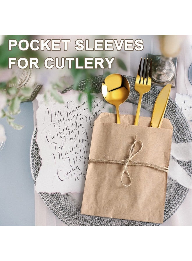 Eersida 500 Pack Kraft Paper Bags Treat Bags Mini Paper Bags Small Flat Favor Bag Silverware Bags Party Favor Bag Envelopes Merchandise Bags For Snack Cookie Popcorn Candy Sandwich Gift (5 X 7 Inch Brown) - Image 4