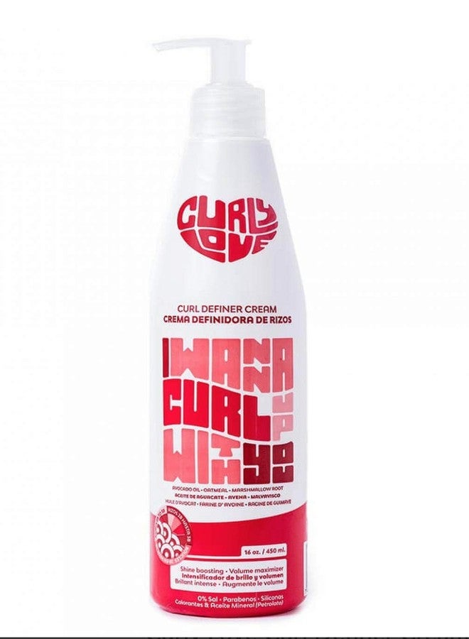 Afro Love Curly Love Curl Definer Styling Cream 16 oz (450ml) - For More Defined, Hydrated and Shiny Curls - Image 1