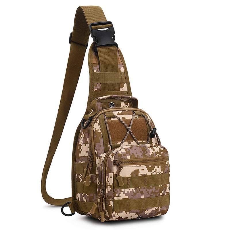 Viriber Tactical Backpack, Waterproof Military Cross-body Molle Sling Shoulder Backpack Chest Bag for Outdoor Every Day Carry Camouflage B - Image 1