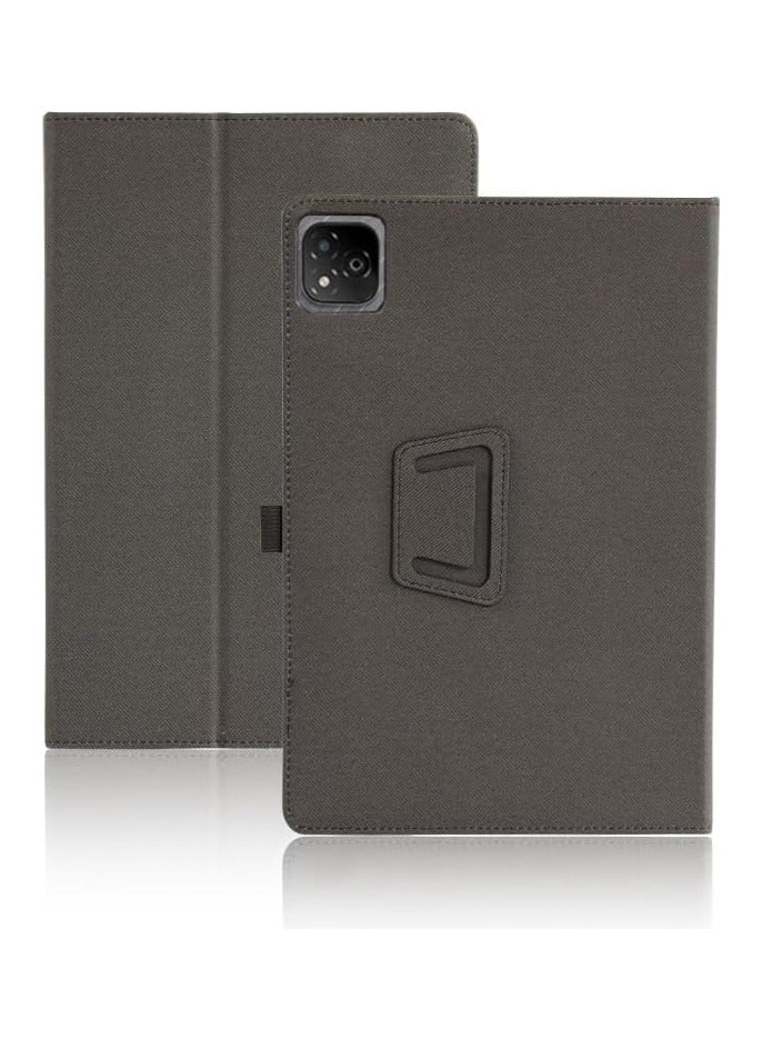 عام حافظة متوافقة مع حافظة تابلت إنفينيكس إكس باد 11 بوصة 2024 ، حافظة فائقة النحافة من جلد البولي يوريثان شاملة كليا مضادة للسقوط قابلة للطي مع حزام لليد - Image 2