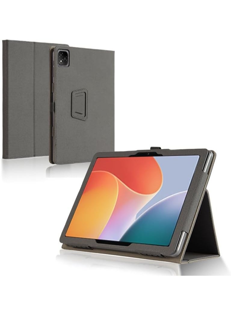 عام حافظة متوافقة مع حافظة تابلت إنفينيكس إكس باد 11 بوصة 2024 ، حافظة فائقة النحافة من جلد البولي يوريثان شاملة كليا مضادة للسقوط قابلة للطي مع حزام لليد - Image 1