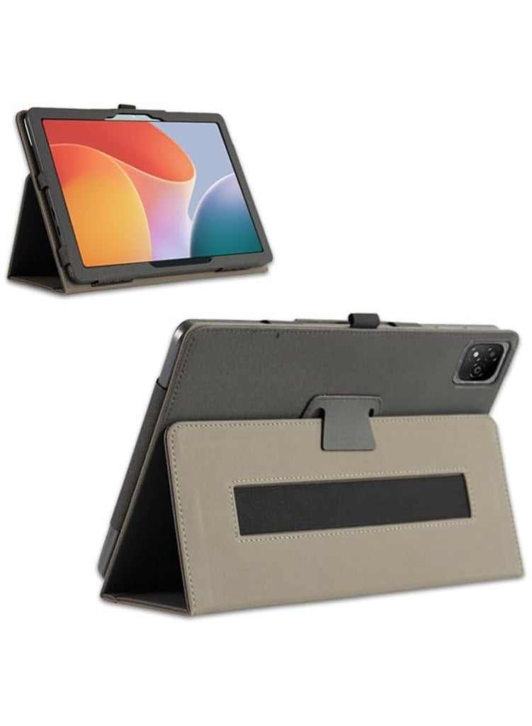 عام حافظة متوافقة مع حافظة تابلت إنفينيكس إكس باد 11 بوصة 2024 ، حافظة فائقة النحافة من جلد البولي يوريثان شاملة كليا مضادة للسقوط قابلة للطي مع حزام لليد - Image 3
