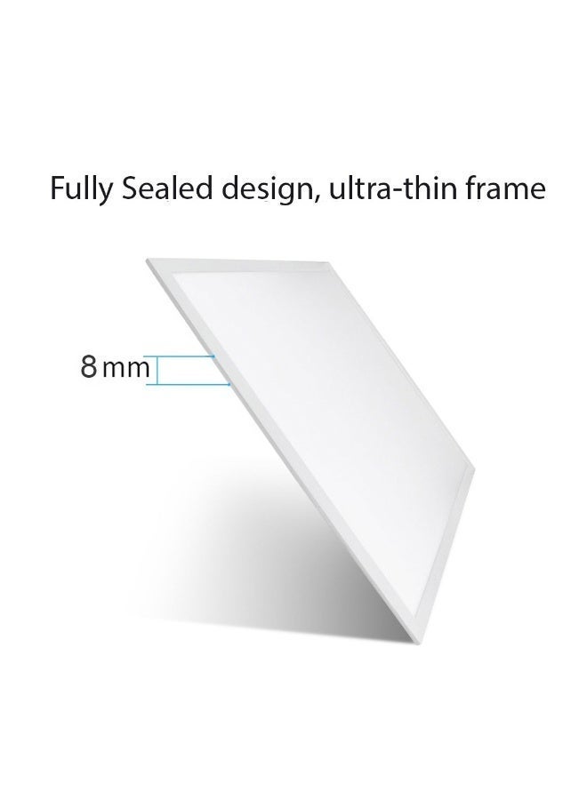 60x60 LED Panel Light 36W 3000K Warm White 3300LM 120° Beam IP44 White Aluminum Frame with Remote Driver 595x595mm – German Company - Image 5
