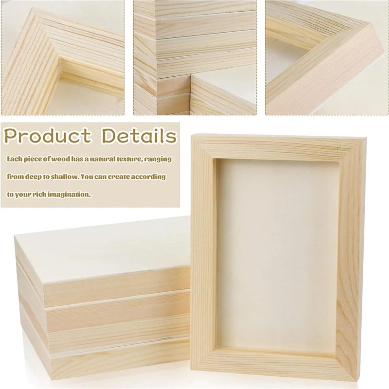 ARS 8 Pieces 5.5x7 Inch Unfinished Wood Panels for Acrylic Pouring and Oil Painting, providing unlimited painting space for you to create the artwork. - Image 5