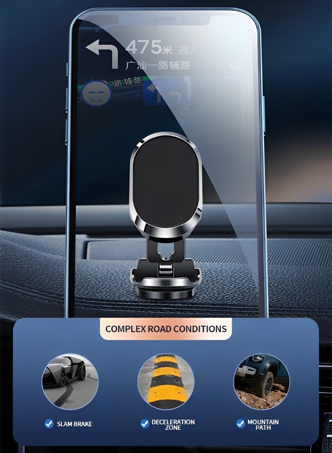 GROIC Magnetic Phone Holder for Car, Foldable Magnetic Phone Support Mount Multi-Functional Collapsible Car Phone Stand, Car Dashboard Mount Suitable for All Cell Phone - Image 4