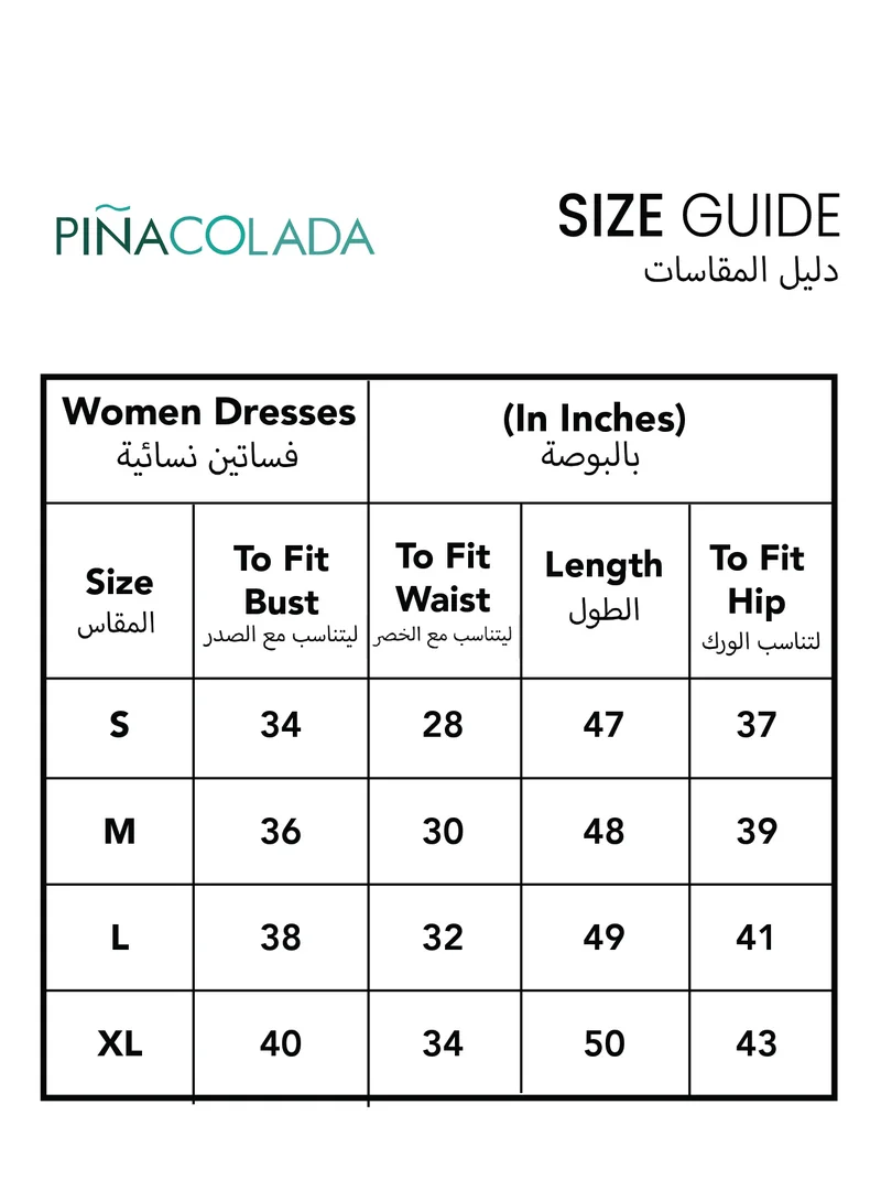 Pinacolada  Women's Teal Green High-Low Cutout Dress for Women | Best Price UAE