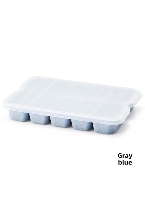 Fante Wheat Straw Health And Environmental Protection Multifunctional Dumpling Storage Box Fresh Storage Box-Specifications:Gray And Blue