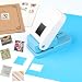 CYFUN DESIGN 1x08inch Rectangular Postage Stamp Punch Stamp Shape Hole Puncher for Crafts Portable Lever Action Rectangle Scalloped Edge Paper Craft Punches for Crafting DIY Scrapbooking Card Making Handmade - Image 2