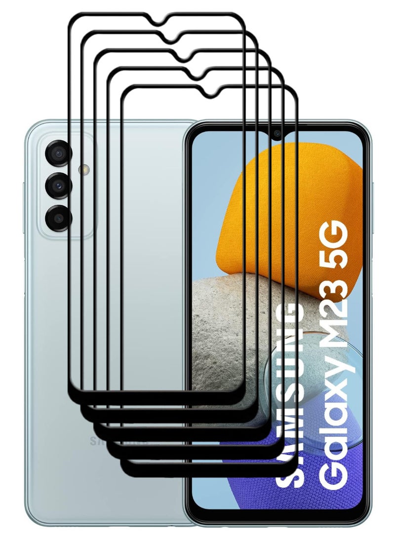 ACLIX 5 Pieces Antistatic ESD Dustproof Premium Quality High Definition Tempered Glass Screen Protector Designed For Samsung Galaxy M23 - Image 1