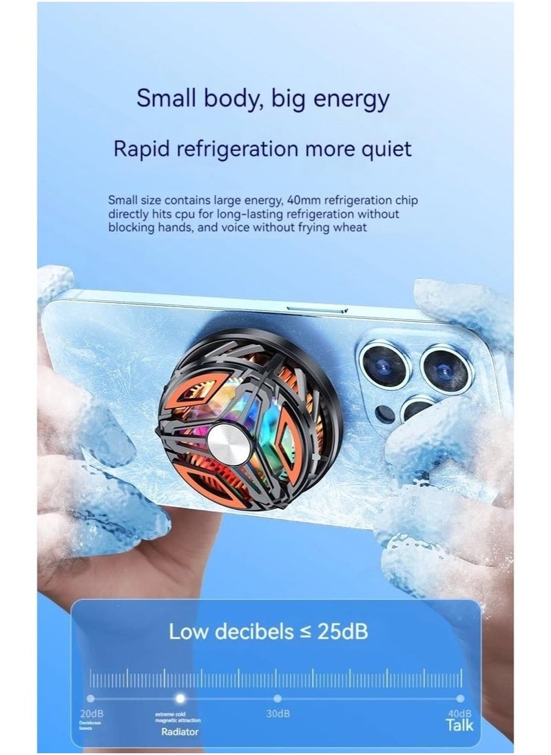 JAJEEK Mobile Phone Radiator Cooler – Semiconductor Refrigeration, Magnetic Live Broadcast Clip with Dual Cooling for Smartphones  - Image 5