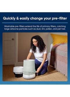 Blueair Genuine Pre-filter Fabric Cover for Blue Max 3450i Air Purifier in Moss Green  - Image 2