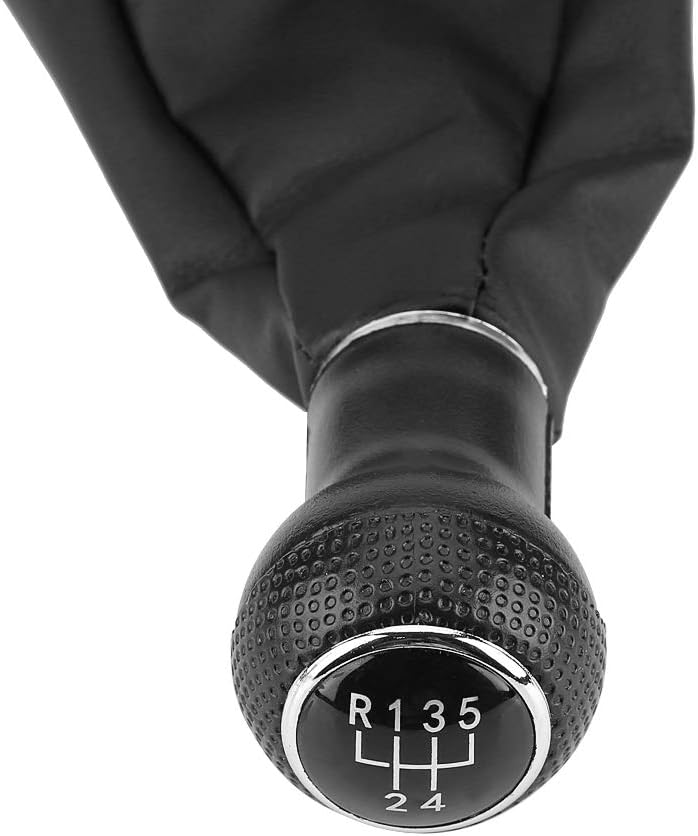 Keenso Gear Shift Knob Gaiter Boot Cover, 5 Speed & 6 Speed Gear Shift Knob Gaiter Cover ABS & Artificial Leather Direct Fit for 3 MK3 1991-1998 (5 Gear - Image 2