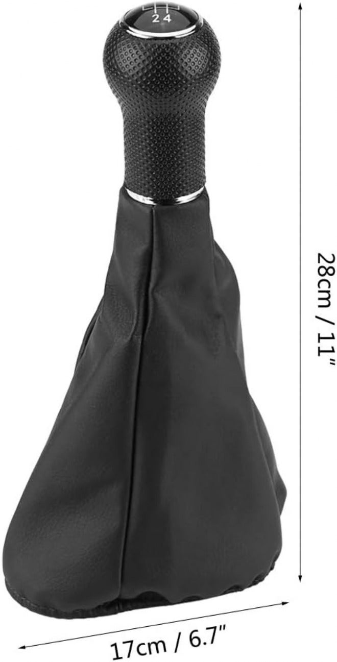 Keenso Gear Shift Knob Gaiter Boot Cover, 5 Speed & 6 Speed Gear Shift Knob Gaiter Cover ABS & Artificial Leather Direct Fit for 3 MK3 1991-1998 (5 Gear - Image 1