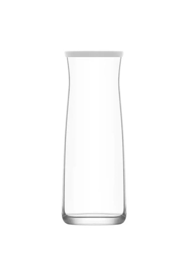 LAV Glass Jug With Lid Clear/White 1.2L  - Image 1
