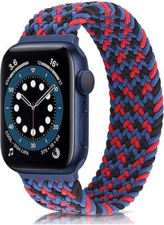 Rubber Braided Band for Apple Watch Series 1/2/3/4/5/6/7 (Multicolor, Medium)