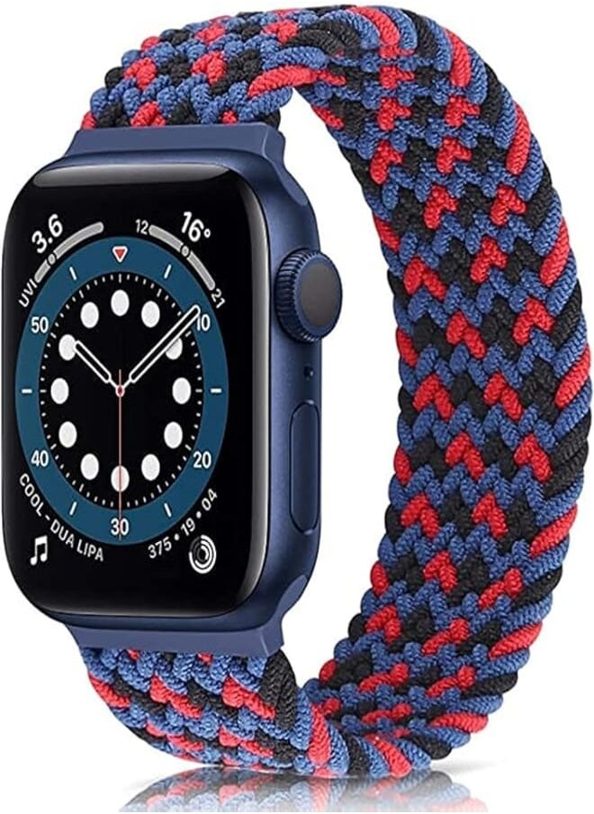 Generic - Rubber Braided Band for Apple Watch Series 1/2/3/4/5/6/7 (Multicolor, Medium) - Image 1