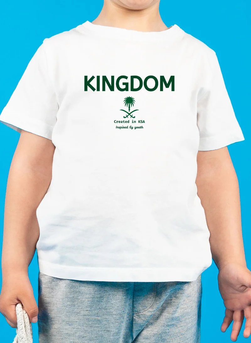 LOWHA Kids & Teens Cotton T-Shirt for Saudi National Day or Everyday Saudi Pride Wear for Boys & Girls