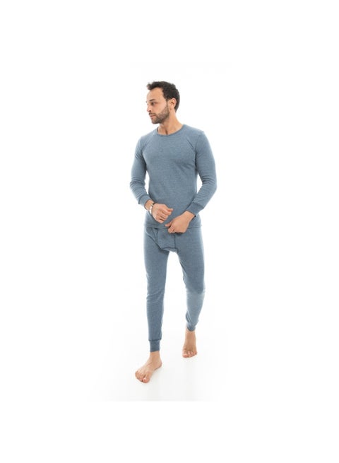 طقم دفاية رجالي شتوي قطعتين بوبرة داخلية ناعمة