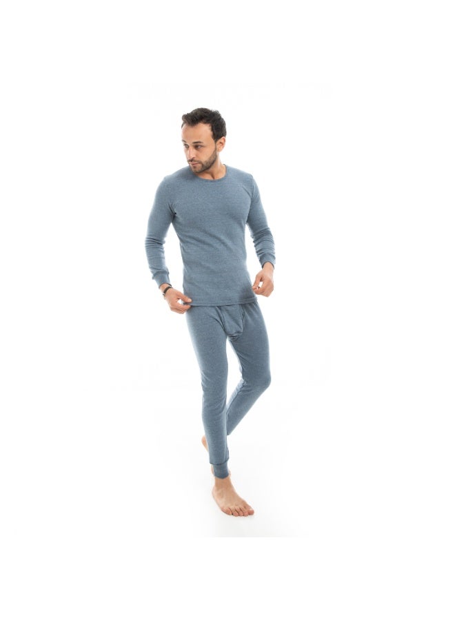 سيزار طقم دفاية رجالي شتوي قطعتين بوبرة داخلية ناعمة - Image 3