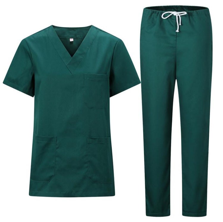 Short-Sleeve Pure Cotton Scrub Suits For Men And Women, Separate Sets, Long-Sleeve Surgical Gowns, Dental Isolation Gowns For Doctors - Image 4