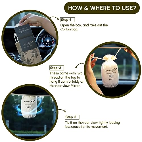 Aromahpure Premium Car Perfume Fragrance Flakes - Fairy Land, Luxury Car Air Freshener made Organically with Essential Oil, Grains, and Flakes - 50 Gms, fragrant for 30 days, IFRA certified - Image 3