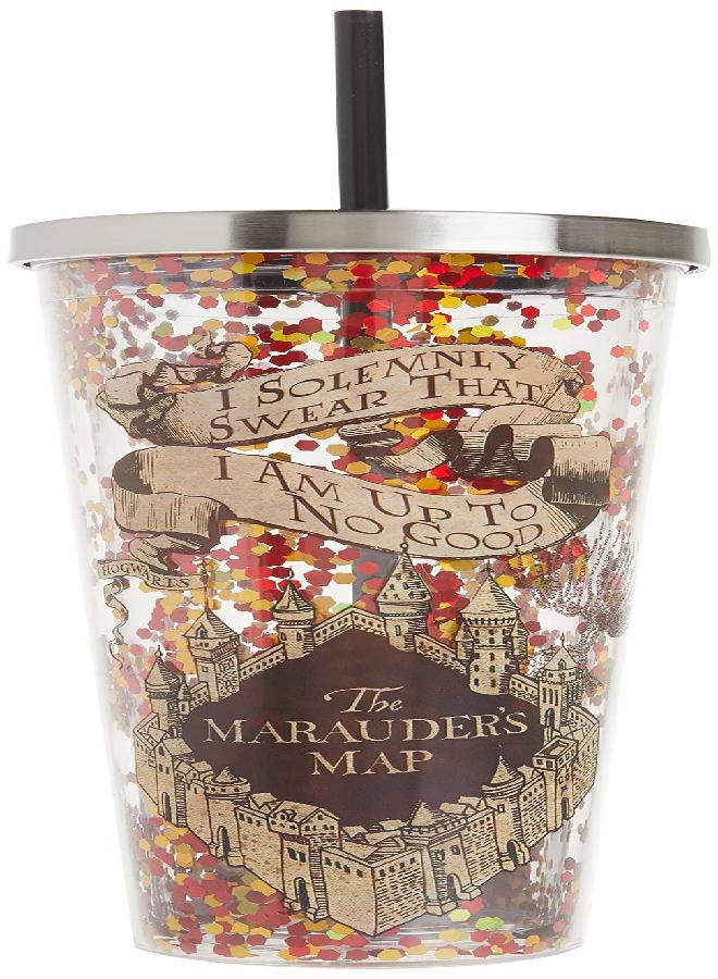 Spoontiques - Harry Potter Tumbler - Solemnly Swear Glitter Cup with Straw - 20 oz - Acrylic - Multicolored - Image 3