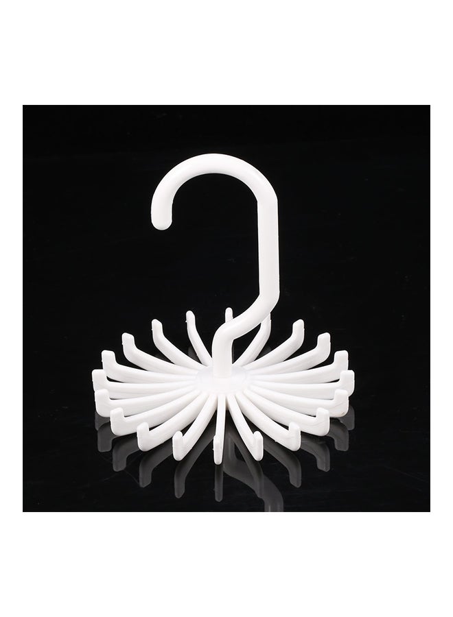 Loquat Rotating And Adjustable Tie Hanger White 11 x 11 x 1cm - Image 1
