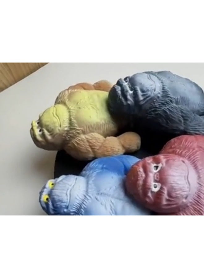 Bukela Stretchy Monkey Toy 2 Pack Trending Squishies Fidget Toy Stuffed Monkey, Stretchy Glue-Sand Filled Rubber Gorilla Squishy Toys for Kids and Adults (Random Color) - Image 3