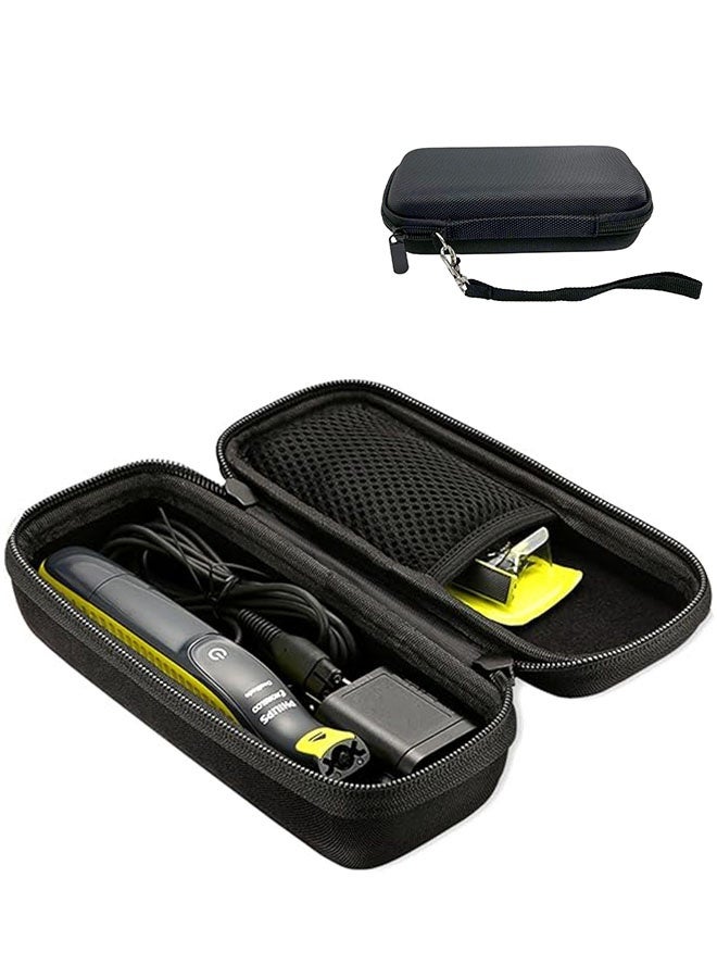 ProCase Hard Case for Philips Norelco OneBlade QP2520 QP2530 QP2620 QP2630, Travel Organizer Carrying Bag for Philips Norelco One Blade Hybrid Electric Trimmer and Shaver, Black - Image 1