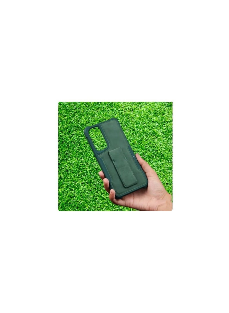 Creative Samsung S25 Ultra Phone Case With a slim and durable stand, green color - Image 2