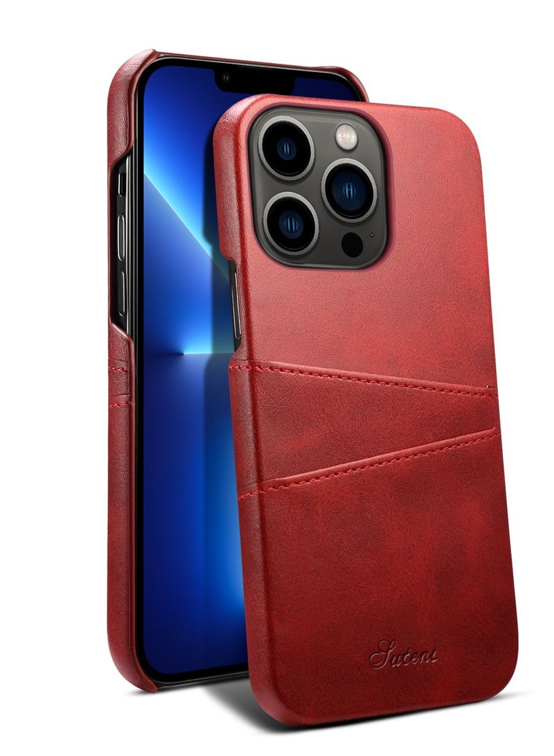 Suteni Leather Protective Back Cover Case Phone Case for iPhone - Image 2