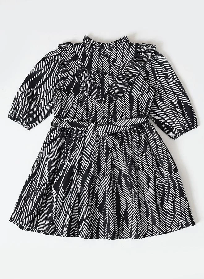 BELLA MODA Printed Ruffle Dress