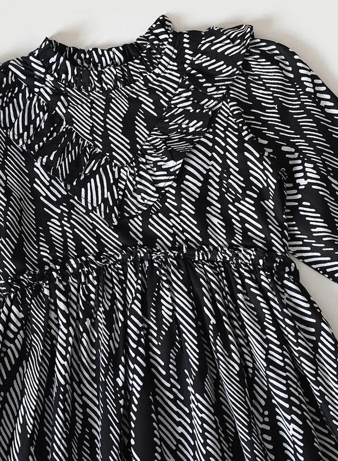 BELLA MODA Printed Ruffle Dress