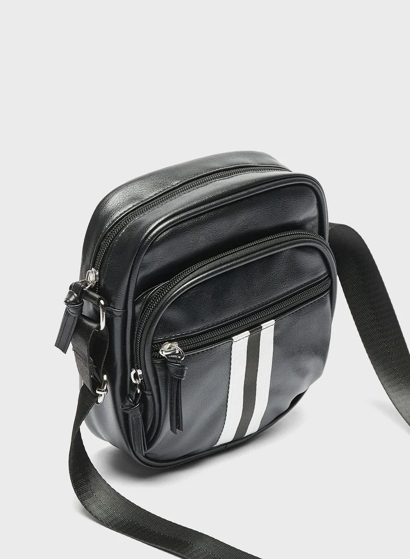 shoexpress Essential Striped Crossbody Bag