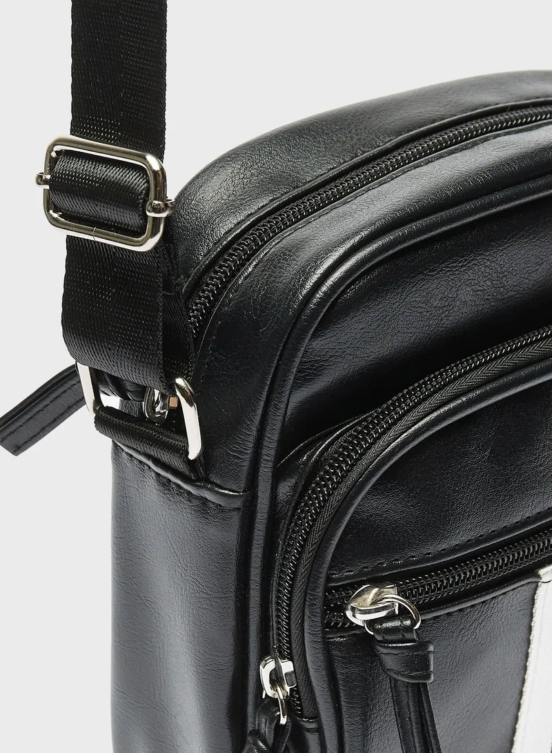 shoexpress Essential Striped Crossbody Bag
