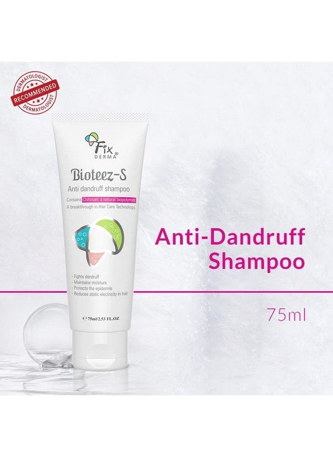 FIXDERMA Bioteezs Anti Dandruff Shampoo Flaky Scalp Condition Nourish Dry Hair Relieves Itchy & Dry Scalp Recurrent Dandruff Sulphate & Paraben Free Formulation 75Ml  - Image 3