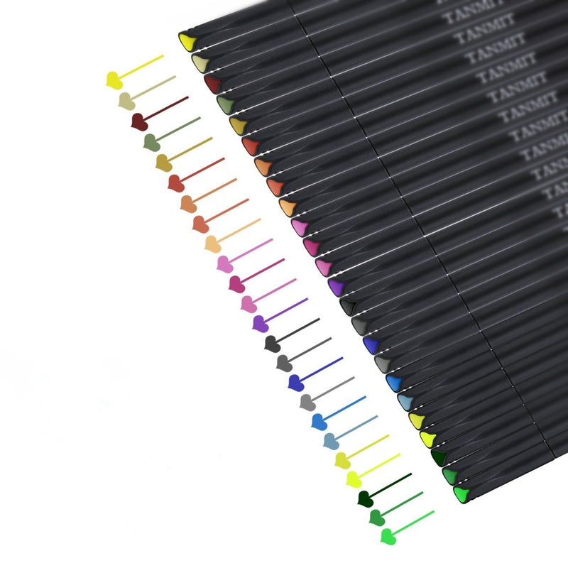 Office Stationery 24 Color Gouxie Pen Water-Based Hand Account Pen Painting Set Color Filling Spot - Image 3