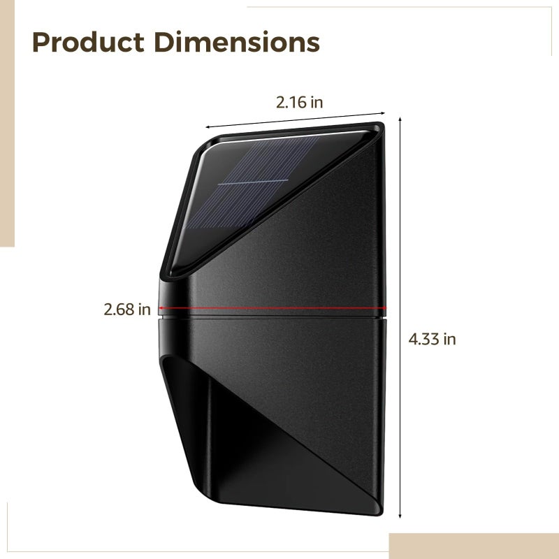 Outdoor Wall Solar Sconce Light Waterproof For Patio Garden Balcony Doorway - Image 3