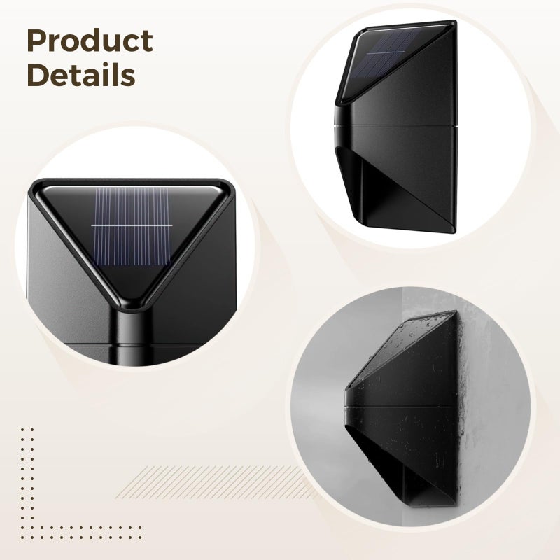 Outdoor Wall Solar Sconce Light Waterproof For Patio Garden Balcony Doorway - Image 5