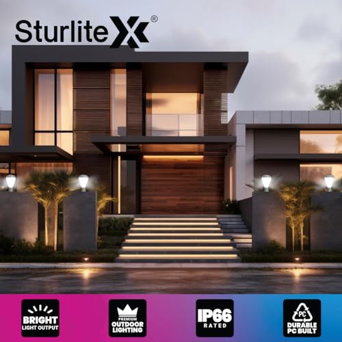 Sturlite Glora 24W LED Gate Light| 6K Cool White Color Temperature| Durable PC Body & Inbuilt LED Chips| IP65 Water & Dust Resistant Wall Light - Pack of 1 - Image 3