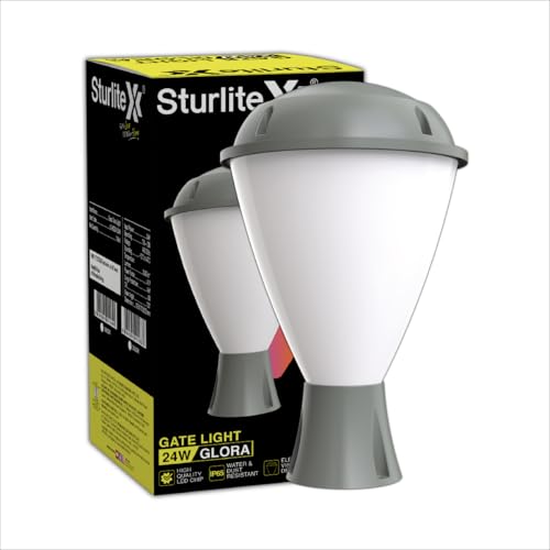 Sturlite Glora 24W LED Gate Light| 6K Cool White Color Temperature| Durable PC Body & Inbuilt LED Chips| IP65 Water & Dust Resistant Wall Light - Pack of 1 - Image 1