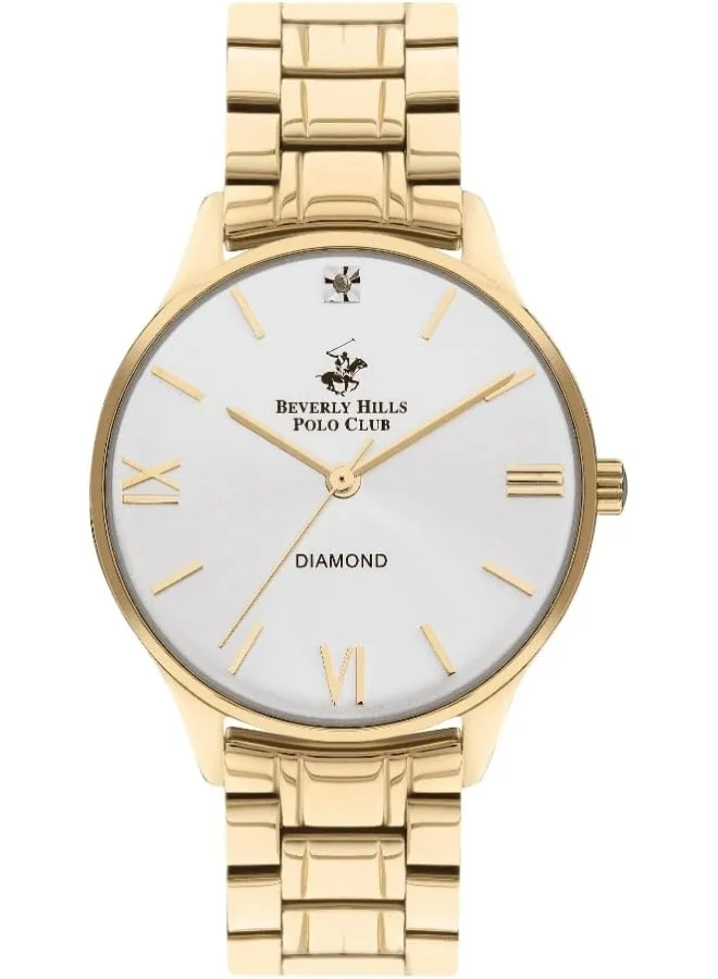 بيفرلي هيلز بولو كلوب Women's 2035 Movement Watch, Analog Display and Metal Strap - BP3348X.130, Gold